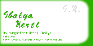 ibolya mertl business card